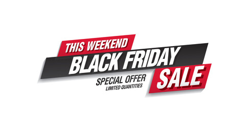 black friday sale banner layout design, vector ilustration