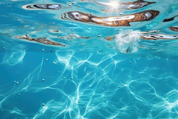 Fototapeta na wymiar large swimming pool with blue waters and water ripple backgrounds