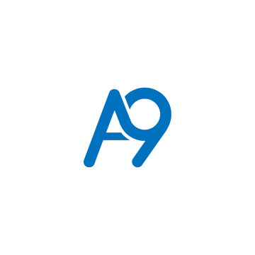 A9 or 9a abstract monogram logo design