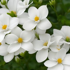 white petaled flowers AI Generated Image.