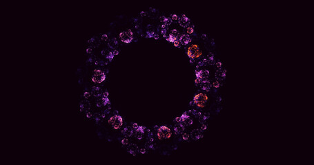 3D manual rendering abstract round light background