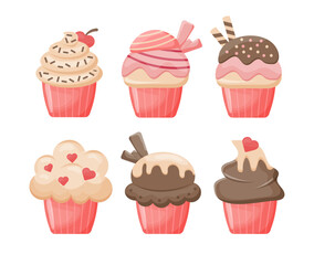 Delicious cupcake. Dessert vector illustration design