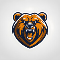 Brown bear mascot logo