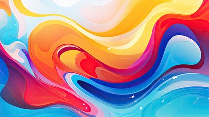 Abstract background with bright colors and fluid shapes 