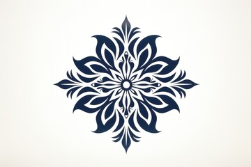 An abstract festive background image for Christmas, showcasing a intricate snowflake pattern against a clean white background, adding a touch of winter elegance to your design. Illustration