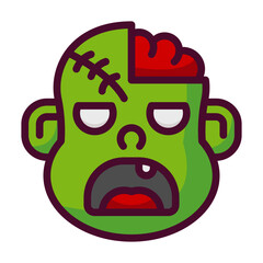 Zombie line filled icon