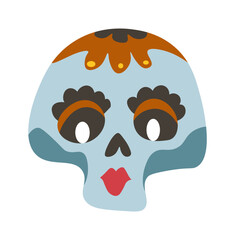 Day of the dead, painted skull dias de los muertos