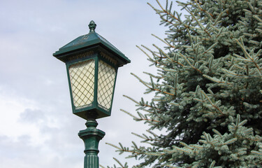 Fototapeta na wymiar Street lamp in the park