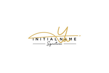 Initial YA signature logo template vector. Hand drawn Calligraphy lettering Vector illustration.