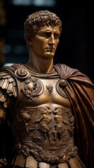 Fototapeta na wymiar Portrait of emporer Augustus.generative ai 