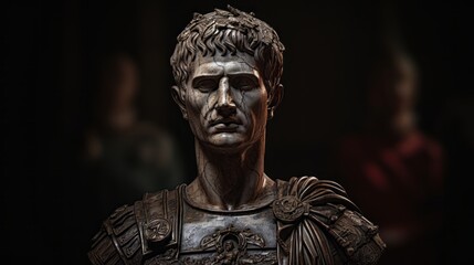 Portrait of emporer Augustus.generative ai
