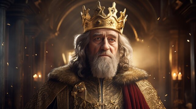 Portrait of king Charlemagne.generative ai

