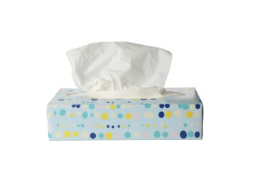 PNG, Blue paper box with napkins, isolated on white background