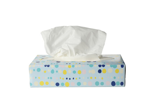 PNG, Blue paper box with napkins, isolated on white background