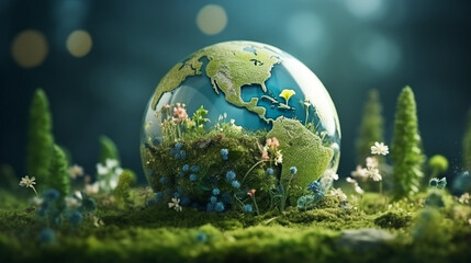 Obraz na płótnie Canvas Celebrating World Environment and Earth Day