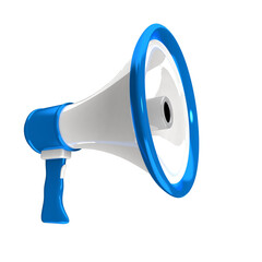 megaphone announcement product promotion 3d rendering