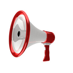 megaphone announcement product promotion 3d rendering
