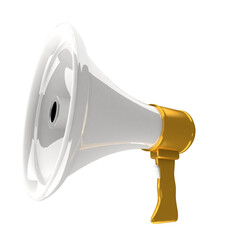 megaphone announcement product promotion 3d rendering