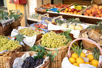 fruits and vegetables at the market