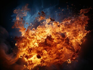 Fire Explosion Effect. Fire Blast