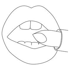 The face is one line. One line of the Art pair, the line of the Art man and woman,