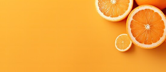 peel of an orange isolated pastel background Copy space