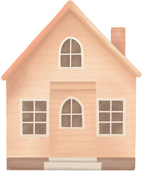House Watercolor PNG paper texture