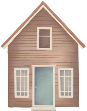House Watercolor PNG paper texture