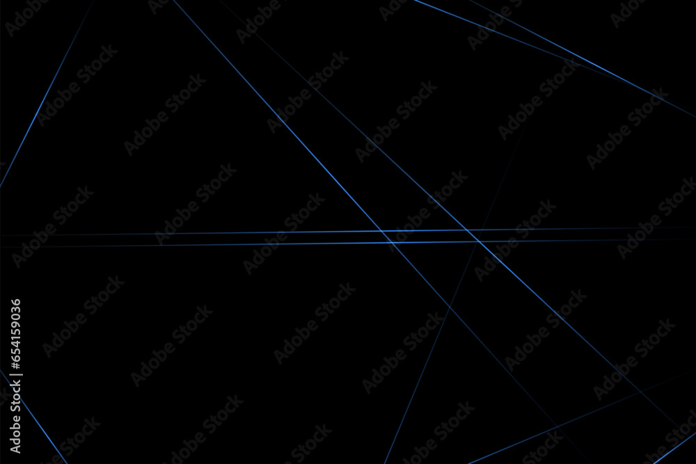 Wall mural Abstract black with blue lines, triangles background modern design. Vector illustration EPS 10.