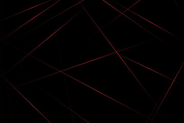 Abstract black with red lines, triangles background modern design. Vector illustration EPS 10.