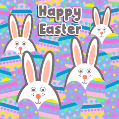 Happy Easter greeting vector illustration