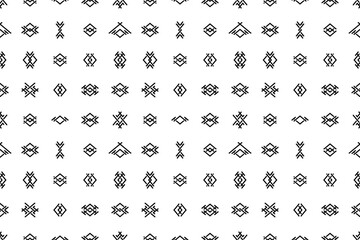 Seamless. Black and white abstract geometric background. Modern minimal poster.