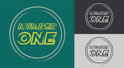 Obraz premium Professional & Creative Number 1 logo for corporate company in the word one