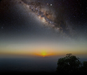 Sunset with Milky way galaxy shoot 1