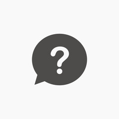 FAQ - frequently asked questions icon vector. Help, speech, answer symbol sign