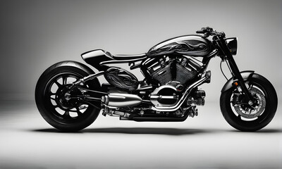Fototapeta na wymiar Beautiful modern street motorcycle concept