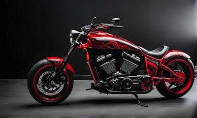 Fototapeta na wymiar Beautiful modern street motorcycle concept