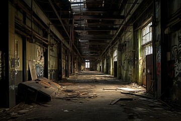 abandoned industrial facility. Generative AI