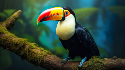 Fototapeta premium Toucans is the most beautiful birds in the world, ranked number 4 in natural beauty.