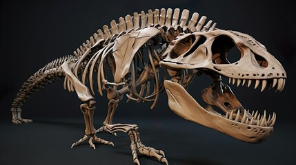 T-Rex skeleton - obrazy, fototapety, plakaty
