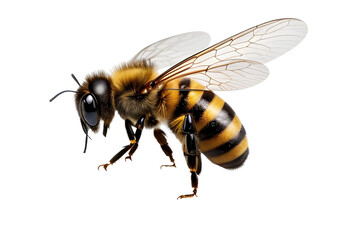 bee is flying ,png transparent background - obrazy, fototapety, plakaty