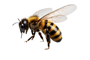 bee is flying ,png transparent background