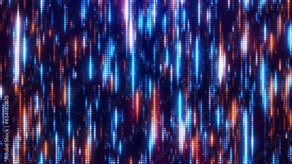 Poster abstract digital background with glowing neon lights, futuristic cyberspace. data, hi-tech concept. 