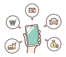 simple illustration of ride share service