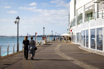 Princess wharf apartments and eateries, auckland waterfront, New Zealand