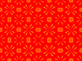 seamless pattern with red flowers