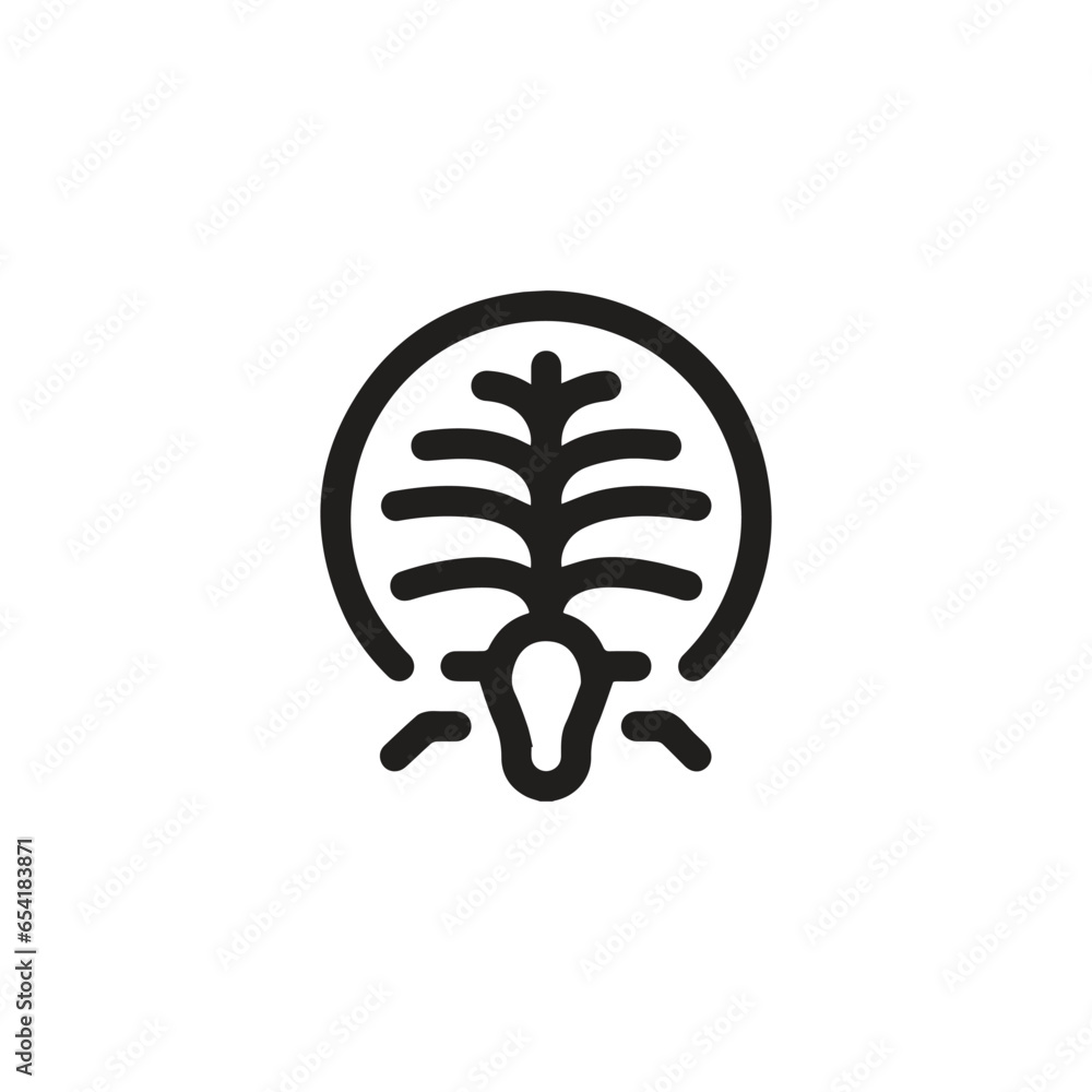 Poster palm islands icon vector. linear style sign for mobile concept and web design. palm islands illustra