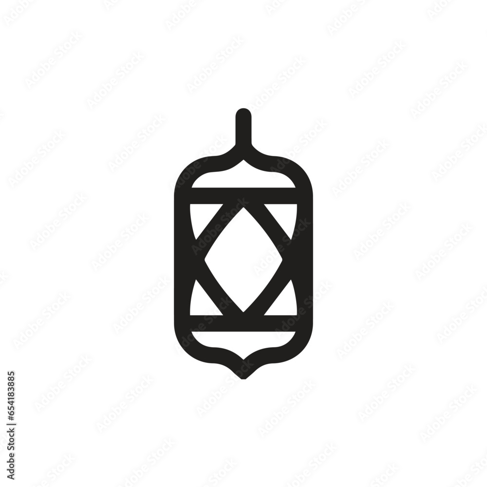 Poster lantern icon vector. linear style sign for mobile concept and web design. lantern symbol illustratio