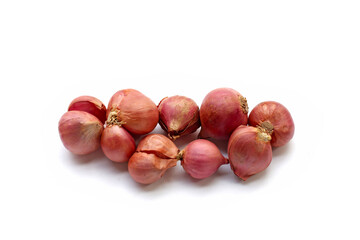 Shallots on a White background.