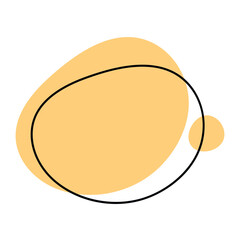 Organic abstract forms. Fluid and irregular elements in creative and simple amoeba. Amorphous Liquid Design. Isolated vector illustrations on white background.